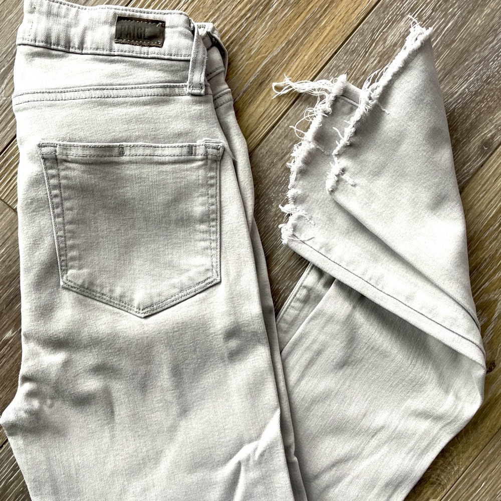 PAIGE jeans, size 26, light grey/silver